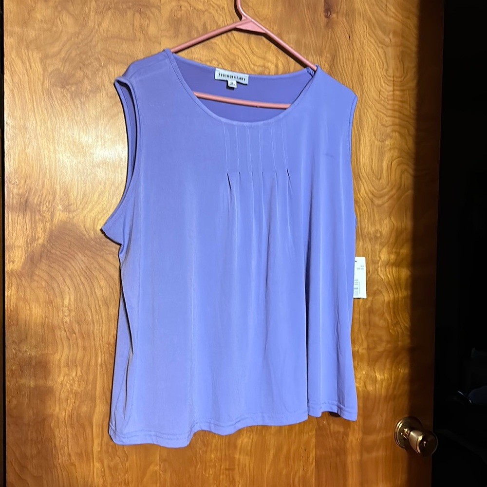 Southern lady top soft w pleated front